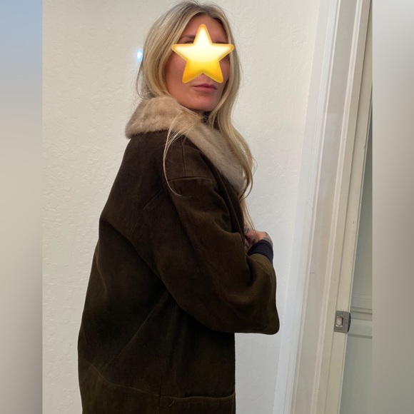 Vintage leather and fur trim coat - Picture 5 of 8